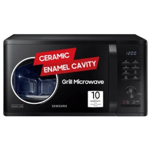 SAMSUNG 23L Grill Microwave Oven with Browning Plus Function (MG23A3515AK, Black)