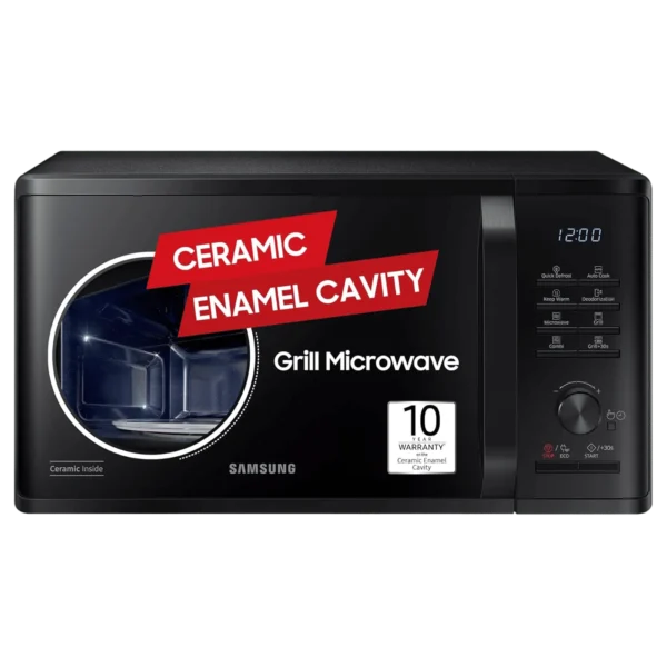 SAMSUNG 23L Grill Microwave Oven with Browning Plus Function (MG23A3515AK, Black)