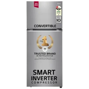 LG 398 Litres 2 Star Frost Free Double Door Convertible Refrigerator with Smart Diagnosis (GL-S422SPZY.DPZZEB, Shiny Steel)