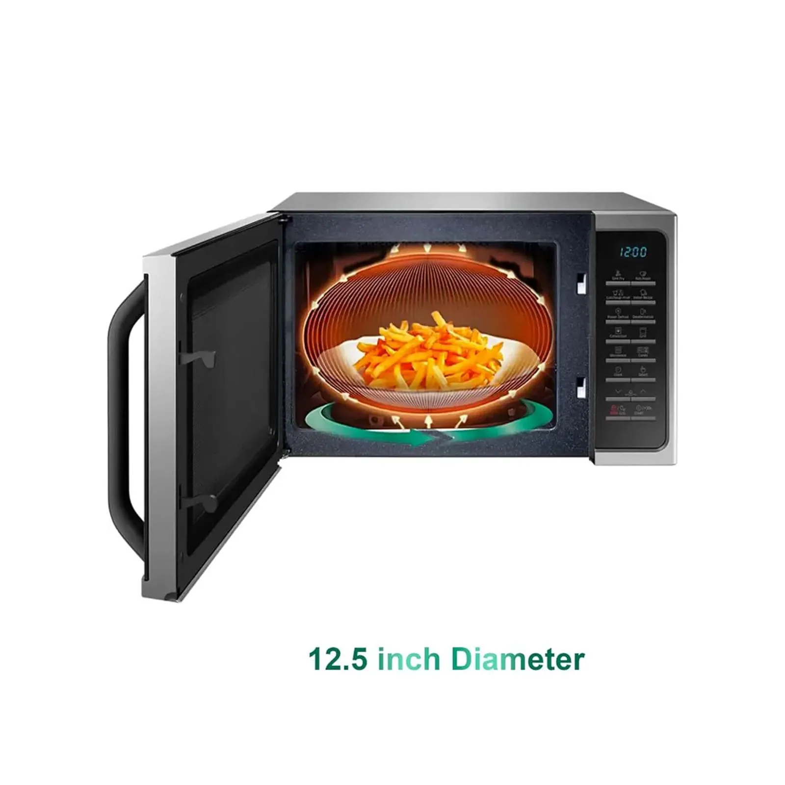 SAMSUNG 28L Convection Microwave Oven with Slim Fry Technology (MC28A5025VS/TL, Black) - Image 3