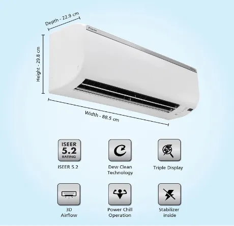 Daikin Wall Mounted Split AC 5280 W (18004) 5 Star Inverter FTKM50UV16VA | (Approx 1.5 Ton), Auto cooling, Triple Display, Best in class efficiency - Image 3