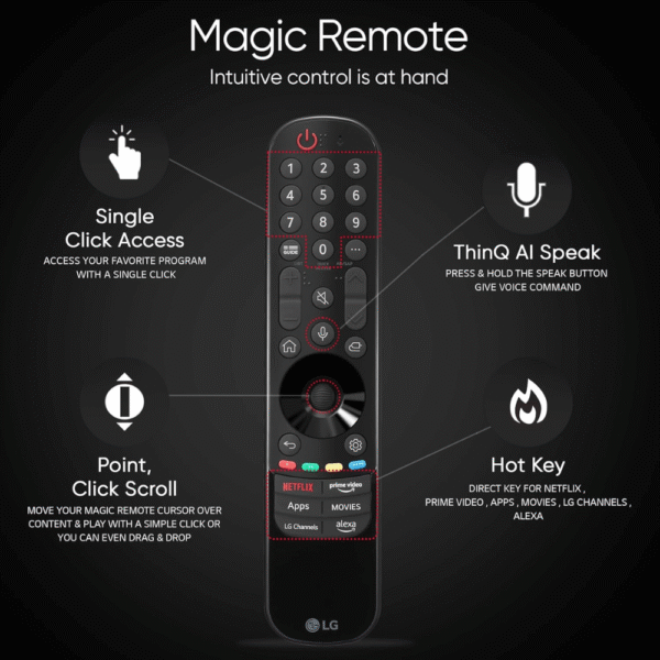 LG G3 139 cm (55 inch) OLED 4K Ultra HD WebOS TV with Dolby Vision and Dolby Atmos - Image 3